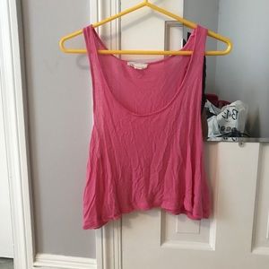 pink flowy tank top